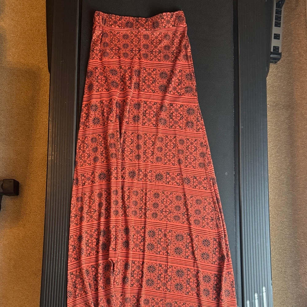 Gentle Fawn Red and Black Floral Maxi Skirt